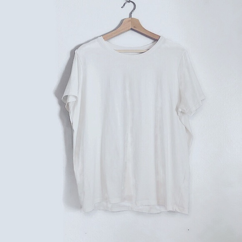 Lands End White tee basic size large - Picture 5 of 7